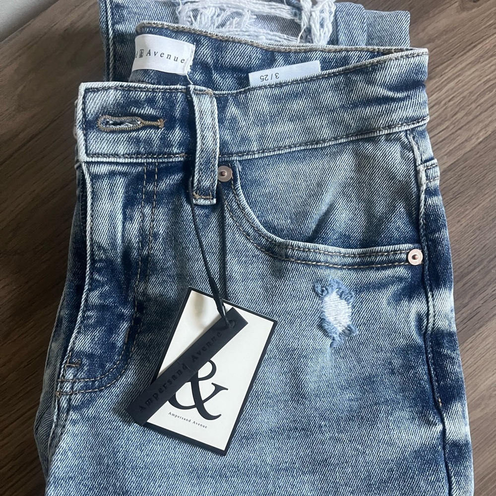 Distressed Blue Jeans